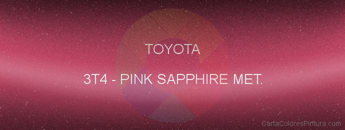 Pintura Toyota 3T4 Pink Sapphire Met.