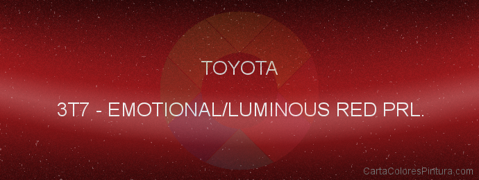 Pintura Toyota 3T7 Emotional/luminous Red Prl.