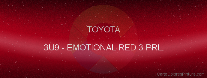 Pintura Toyota 3U9 Emotional Red 3 Prl.