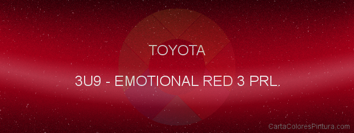 Pintura Toyota 3U9 Emotional Red 3 Prl.