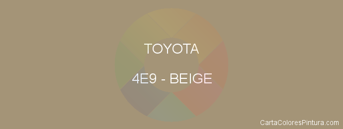 Pintura Toyota 4E9 Beige