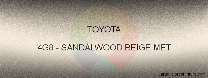 Pintura Toyota 4G8 Sandalwood Beige Met.