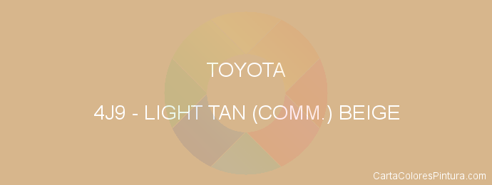 Pintura Toyota 4J9 Light Tan (comm.) Beige