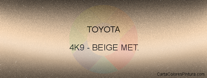 Pintura Toyota 4K9 Beige Met.