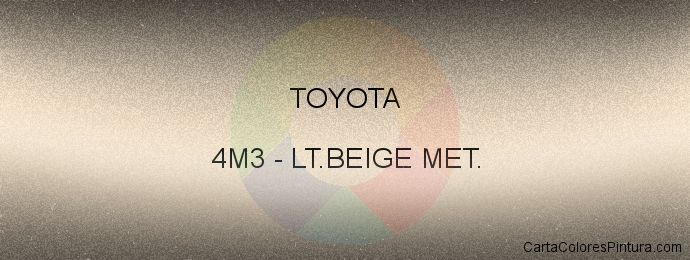 Pintura Toyota 4M3 Lt.beige Met.