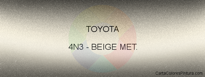 Pintura Toyota 4N3 Beige Met.