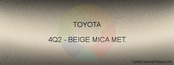 Pintura Toyota 4Q2 Beige Mica Met.