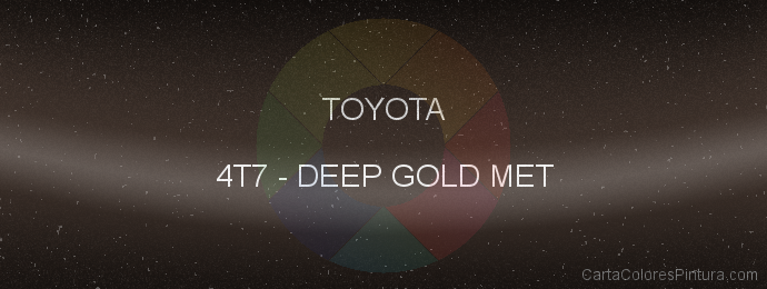 Pintura Toyota 4T7 Deep Gold Met