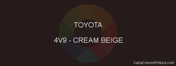 Pintura Toyota 4V9 Cream Beige