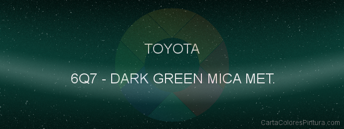 Pintura Toyota 6Q7 Dark Green Mica Met.