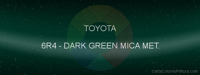 Pintura Toyota 6R4 Dark Green Mica Met.