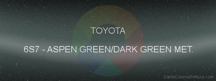 Pintura Toyota 6S7 Aspen Green/dark Green Met.