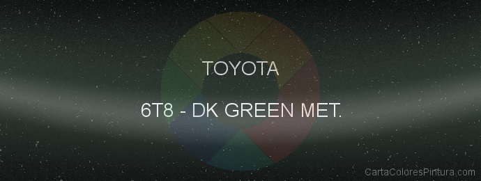 Pintura Toyota 6T8 Dk Green Met.