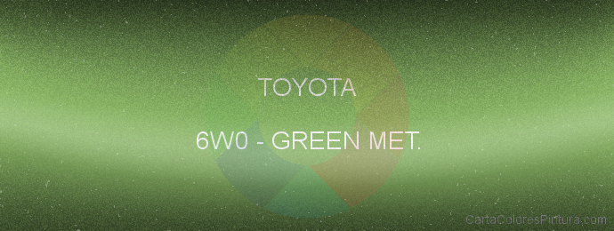 Pintura Toyota 6W0 Green Met.