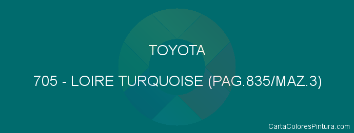 Pintura Toyota 705 Loire Turquoise (pag.835/maz.3)
