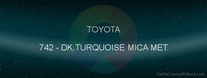 Pintura Toyota 742 Dk.turquoise Mica Met.