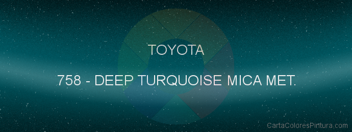 Pintura Toyota 758 Deep Turquoise Mica Met.