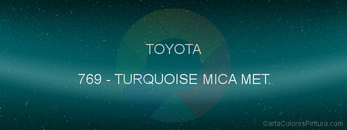 Pintura Toyota 769 Turquoise Mica Met.