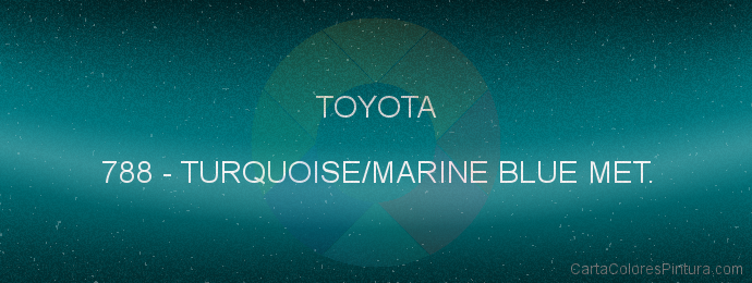 Pintura Toyota 788 Turquoise/marine Blue Met.