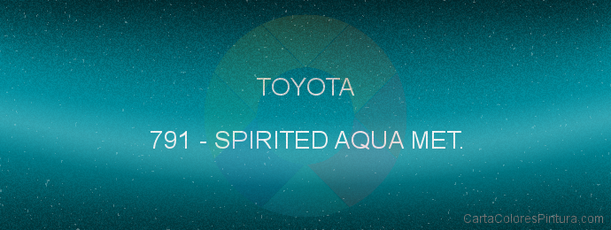 Pintura Toyota 791 Spirited Aqua Met.