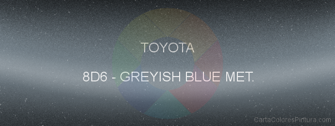 Pintura Toyota 8D6 Greyish Blue Met.