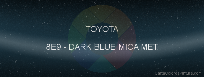 Pintura Toyota 8E9 Dark Blue Mica Met.