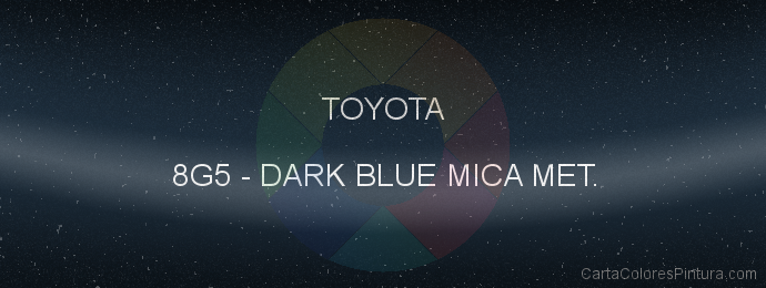Pintura Toyota 8G5 Dark Blue Mica Met.