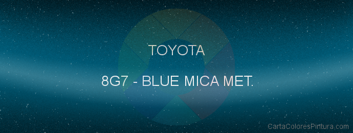 Pintura Toyota 8G7 Blue Mica Met.