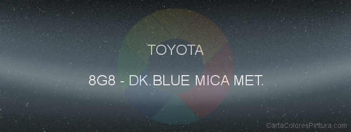 Pintura Toyota 8G8 Dk.blue Mica Met.