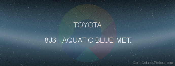 Pintura Toyota 8J3 Aquatic Blue Met.