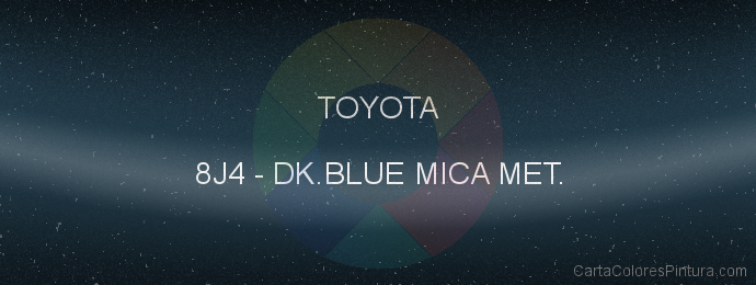 Pintura Toyota 8J4 Dk.blue Mica Met.