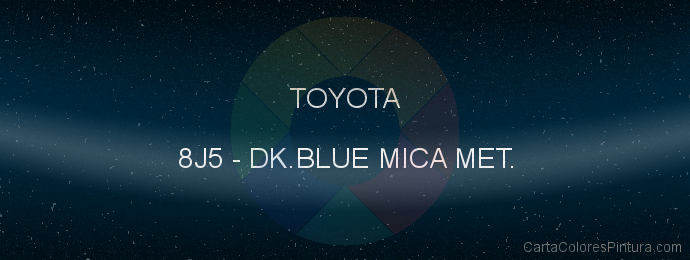 Pintura Toyota 8J5 Dk.blue Mica Met.