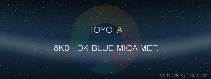 Pintura Toyota 8K0 Dk.blue Mica Met.