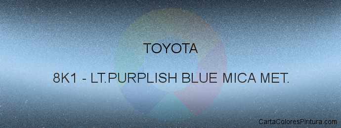 Pintura Toyota 8K1 Lt.purplish Blue Mica Met.