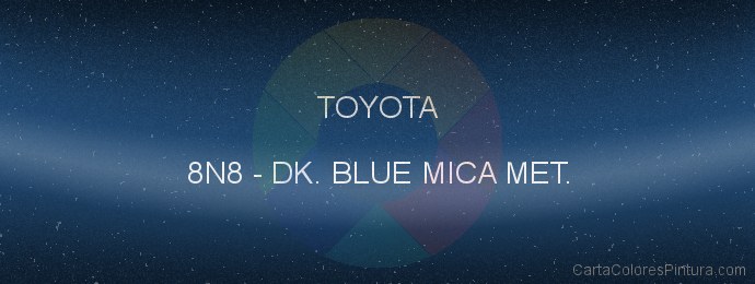 Pintura Toyota 8N8 Dk. Blue Mica Met.