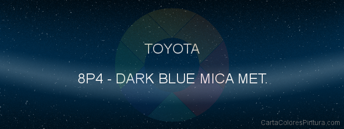 Pintura Toyota 8P4 Dark Blue Mica Met.