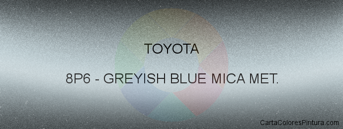 Pintura Toyota 8P6 Greyish Blue Mica Met.