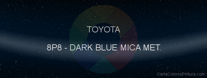 Pintura Toyota 8P8 Dark Blue Mica Met.