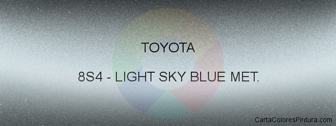 Pintura Toyota 8S4 Light Sky Blue Met.