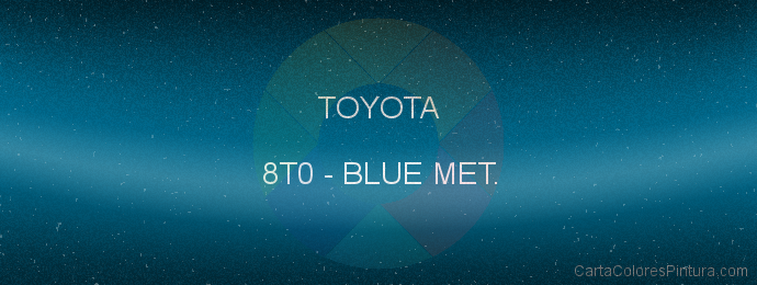 Pintura Toyota 8T0 Blue Met.