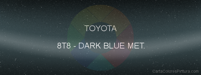 Pintura Toyota 8T8 Dark Blue Met.