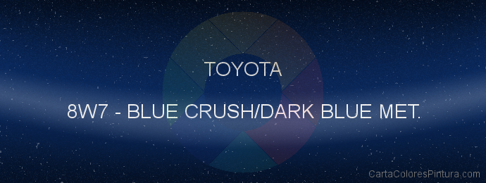 Pintura Toyota 8W7 Blue Crush/dark Blue Met.