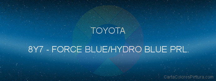 Pintura Toyota 8Y7 Force Blue/hydro Blue Prl.