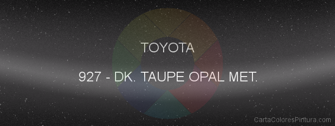 Pintura Toyota 927 Dk. Taupe Opal Met.