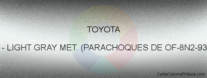 Pintura Toyota AA0 Light Gray Met. (parachoques De Of-8n2-934 ...)