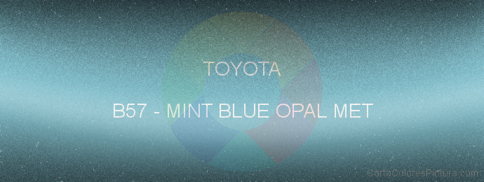 Pintura Toyota B57 Mint Blue Opal Met