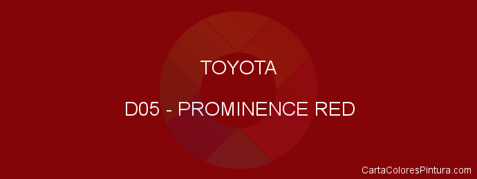 Pintura Toyota D05 Prominence Red