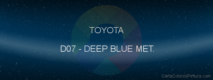 Pintura Toyota D07 Deep Blue Met.