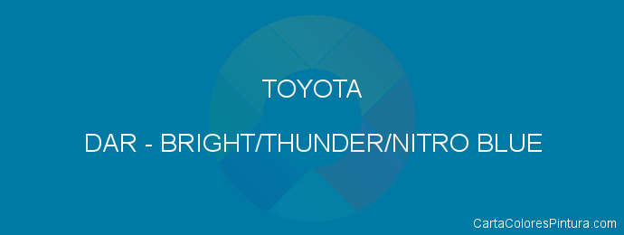 Pintura Toyota DAR Bright/thunder/nitro Blue