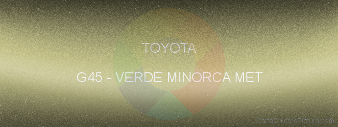 Pintura Toyota G45 Verde Minorca Met